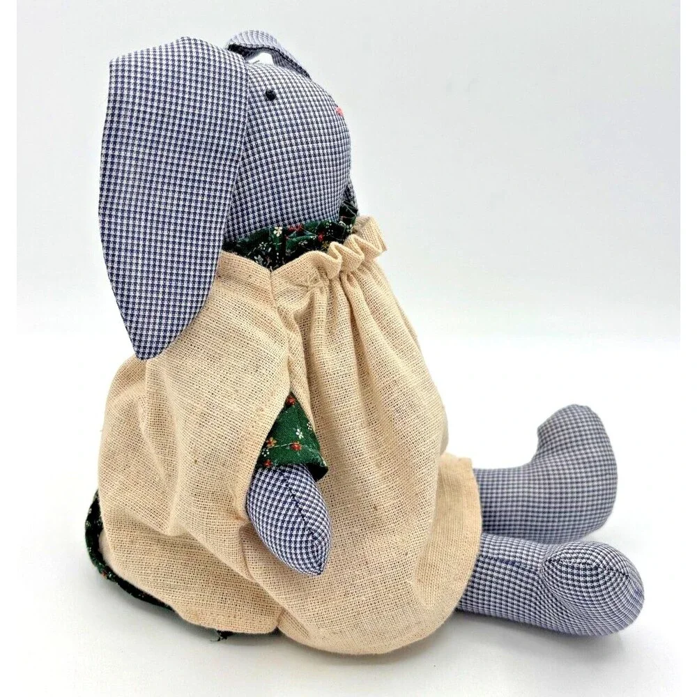 Folk Art Primitive Stuffed‎ Bunny Rabbit Lynne's Country Beginning Handmade EUC